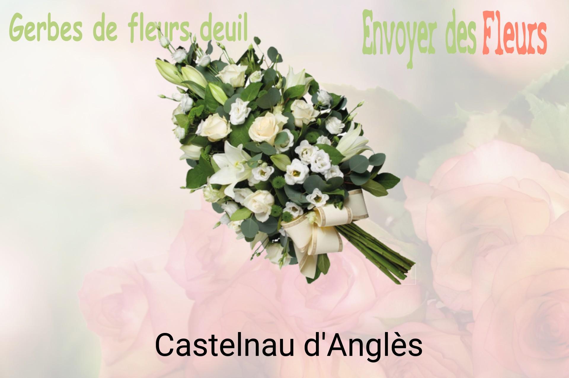 Gerbe de fleurs de deuil livrée à Castelnau-d'Anglès
